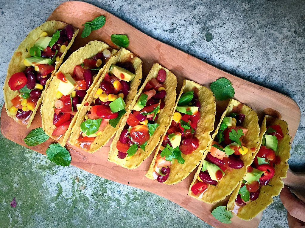 Vegan Lowfat Veggie Tacos