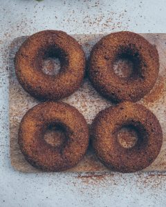 glutenfreie, gesunde Kürbis Donuts