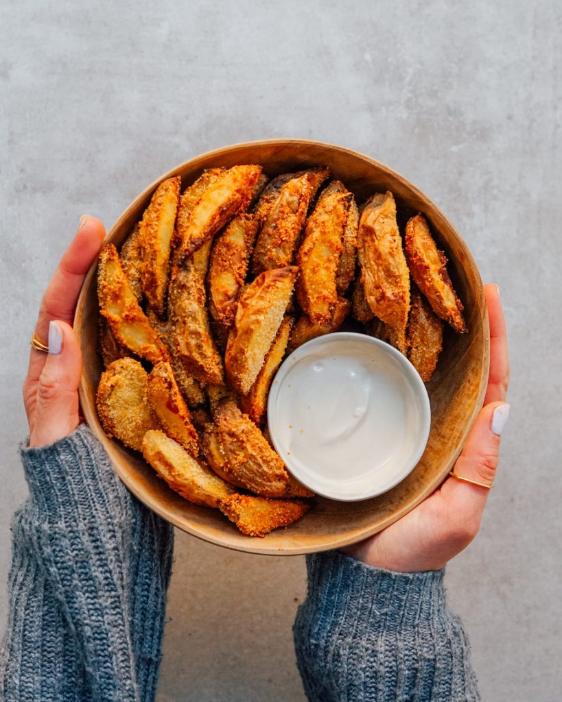 Oilfree potato wedges healthy and crispy Annelina Waller