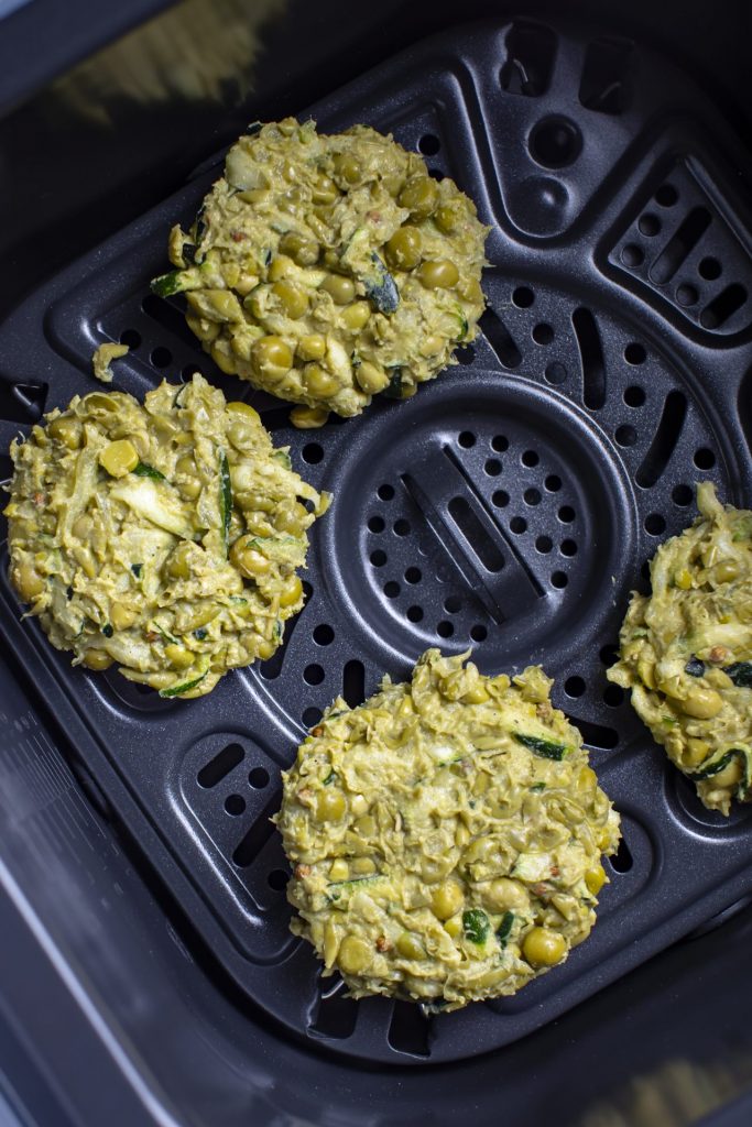 Erbsen Zucchini Fritters in the Air Fryer