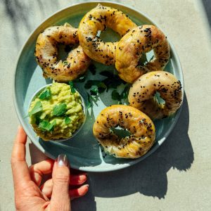 Vegane glutenfreie Bagels