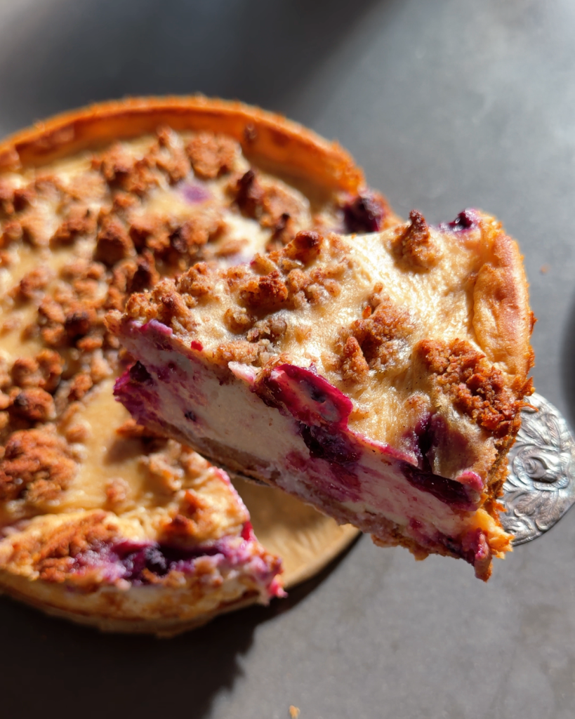 Gesunder Blaubeer Käsekuchen vegan