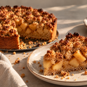Veganer Apfelkuchen mit Streuseln